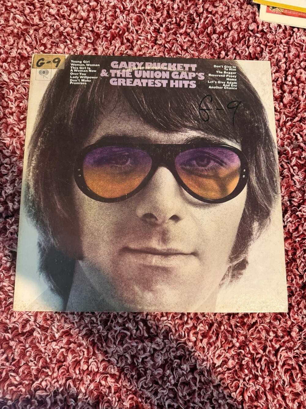 Gary Puckett & The Union Gap's Greatest Hits Vinyl LP CS 1042